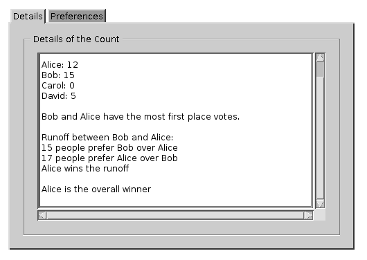 Getting the results